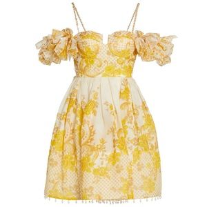Zimmermann Bow Bodice Mini Dress AU 00 US 0